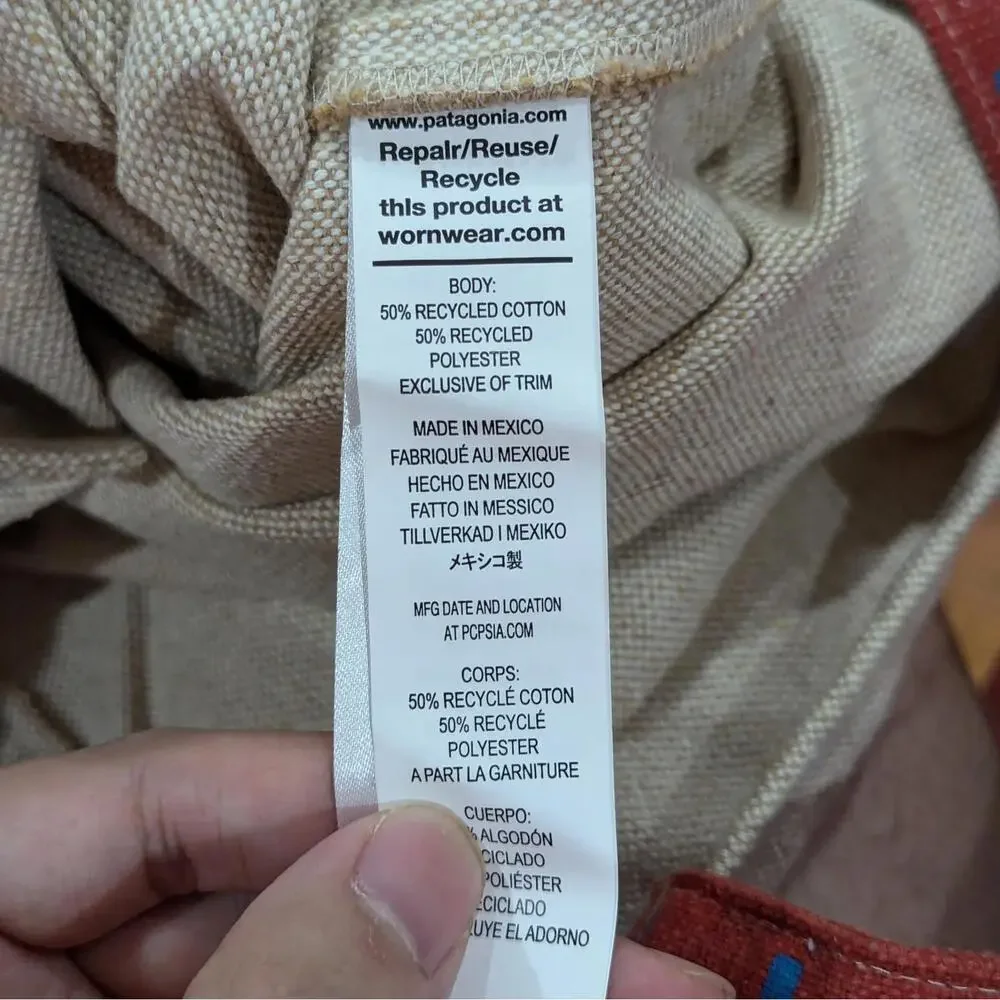 Patagonia Recycled Market Tote 59250 WPTN / Water People Banner Tan